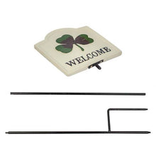 Load image into Gallery viewer, Shamrock Welcome Garden Stake