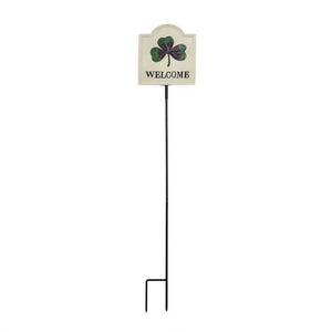 Shamrock Welcome Garden Stake