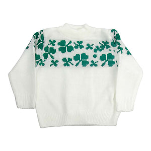 Shamrock Crew Sweater White