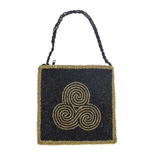 Black Beaded Celtic Purse