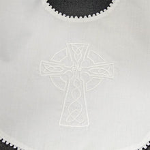 Load image into Gallery viewer, Celtic Cross Christening Bib Boxed