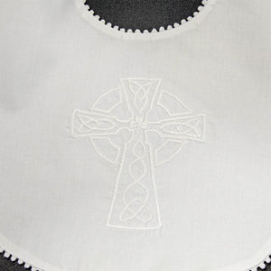 Celtic Cross Christening Bib Boxed