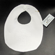 Load image into Gallery viewer, Celtic Cross Christening Bib Boxed