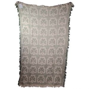 Green & Cream Shamrock Throw