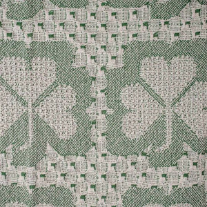 Green & Cream Shamrock Throw