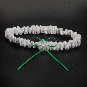 Shamrock Garter Set In Green