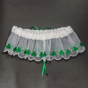 Shamrock Garter Set In Green