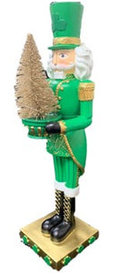 Irish Nutcracker Holding Led Christmas Tree