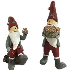 Shamrock Gingerbread Santa Elves Figurines