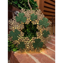 Load image into Gallery viewer, Snowflakes And Shamrocks Light Up Wreath