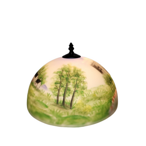 Reverse Painted Lamp - Irish Country Side