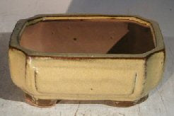 Olive Green Ceramic Bonsai Pot - Rectangle -6.125 x 5.0 x 2.125