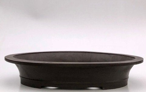 Brown Mica Bonsai Pot - Oval-23.0 x 16.0 x 5.0OD-20.25 x 14.0 x 4.0 ID