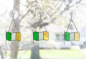 Wee Set Of Irish Flags Ornaments