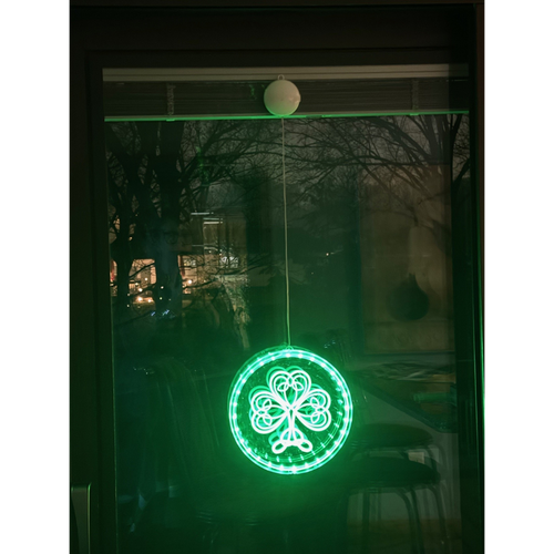 Celtic Shamrock Lighted Window Ornament