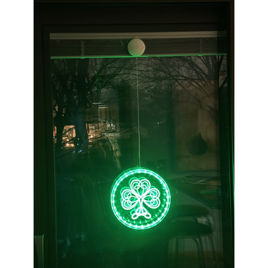 Celtic Shamrock Lighted Window Ornament