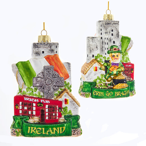 Ireland Cityscape Glass Ornament