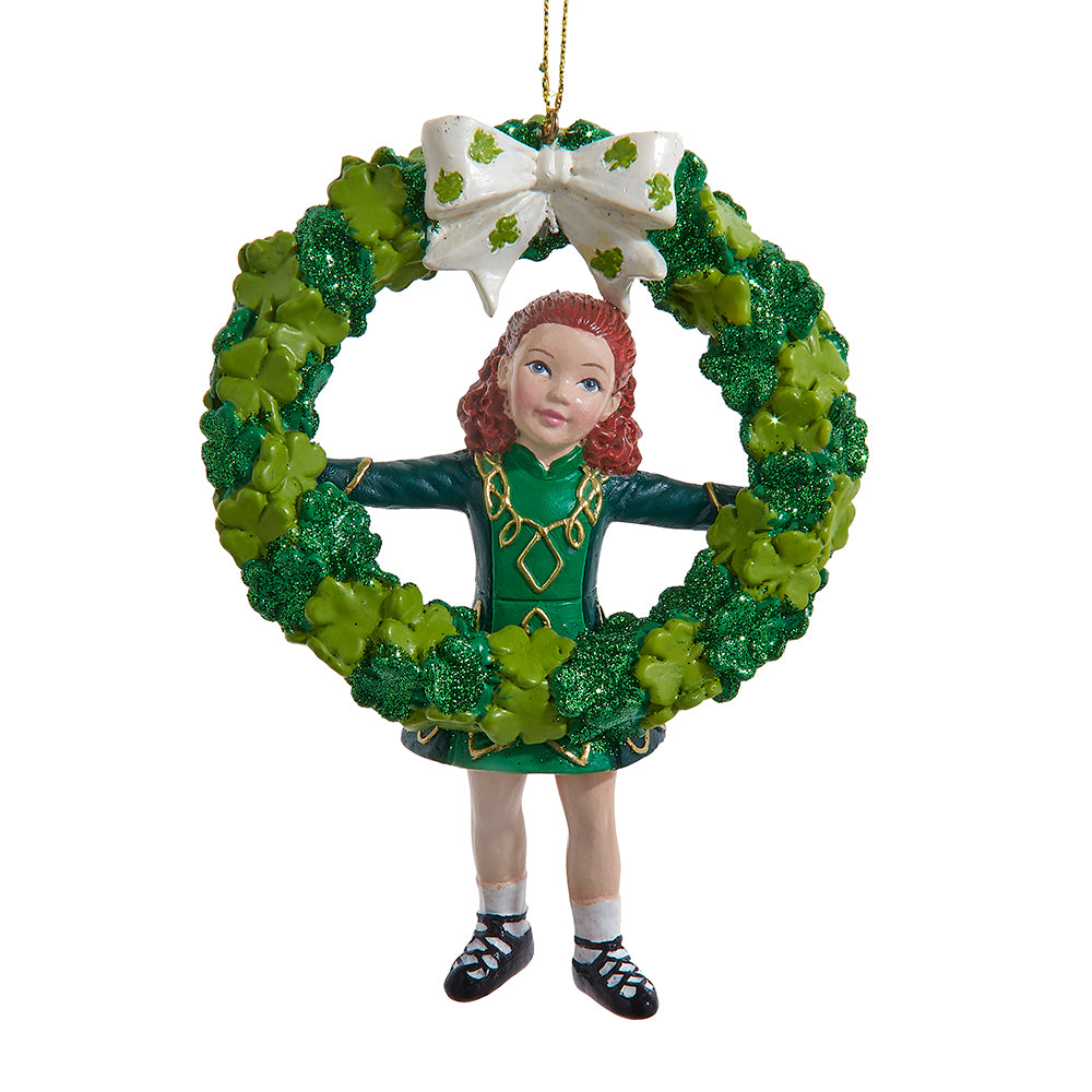 Irish Dancer Girl With Wreath Ornament