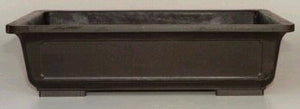 Brown Mica Bonsai Pot - Rectangle -17.5 x 12.5 x 5 OD-15.75 x 11.0 x 3.5 ID