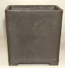 Brown Mica Bonsai Pot - Square Cascade-10.5 x 10.5 x 10.75 OD-9.25 x 9.25 x 9.75 ID