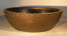 Brown Mica Bonsai Pot - Round-9 x 3