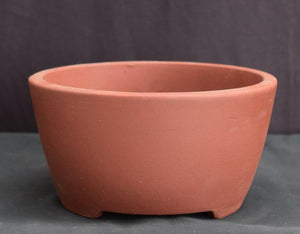 Round Unglazed Bonsai Pot-7.25 x 7.25 x 3.75