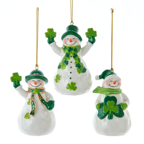 Smiling Snowmen Set Of Three Ornamentss